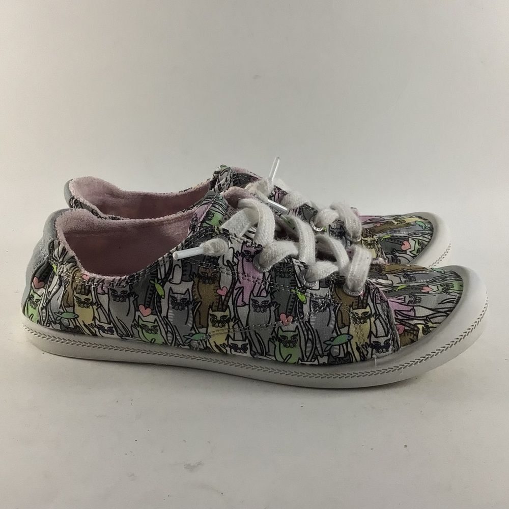 Skechers Bobs Beach Bingo Womens Casual Kitten Shoes Sneakers Multicolor Size 7
